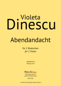 M4V-1081 &bull; DINESCU - Abendandacht - Spielpartitur